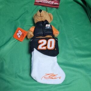 New Nascar Home Depot Teddy In A Sock Ornament 10"